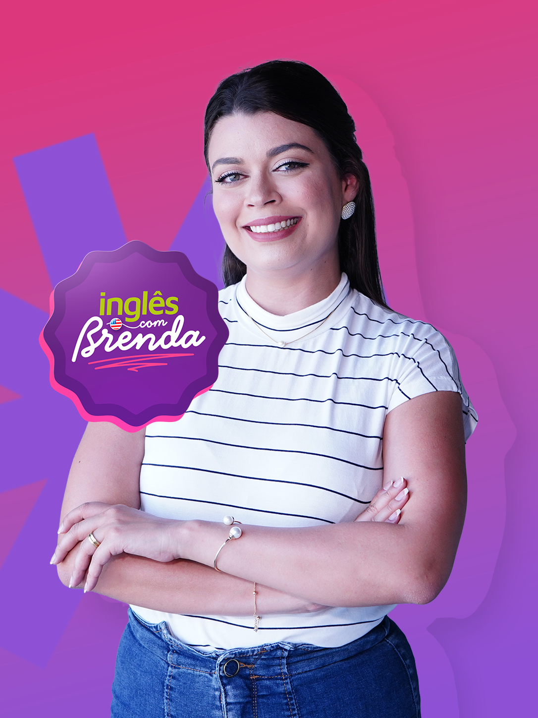 Brenda, criadora do Método Speak Now, ensinando inglês online